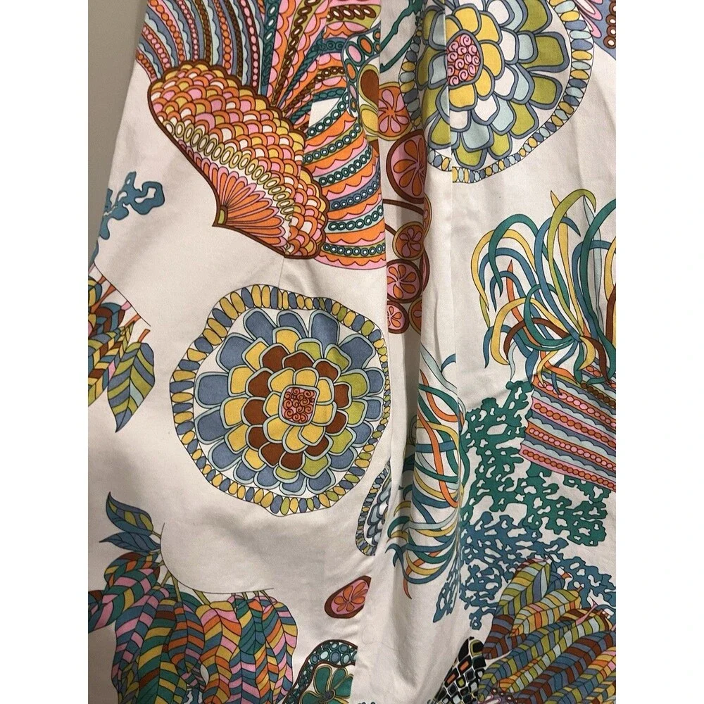 TRINA TURK Criss Cross Halter Colorful Floral Bold Dress Size 4 - Picture 5 of 9